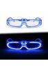 Mavi LED Işıklı Parti Gözlüğü 3 Modlu – Glow & Gece Eğlence Gözlüğü