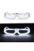 Beyaz LED Işıklı Parti Gözlüğü 3 Modlu – Glow & Gece Eğlence Gözlüğü