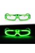Yeşil LED Işıklı Parti Gözlüğü 3 Modlu – Glow & Gece Eğlence Gözlüğü