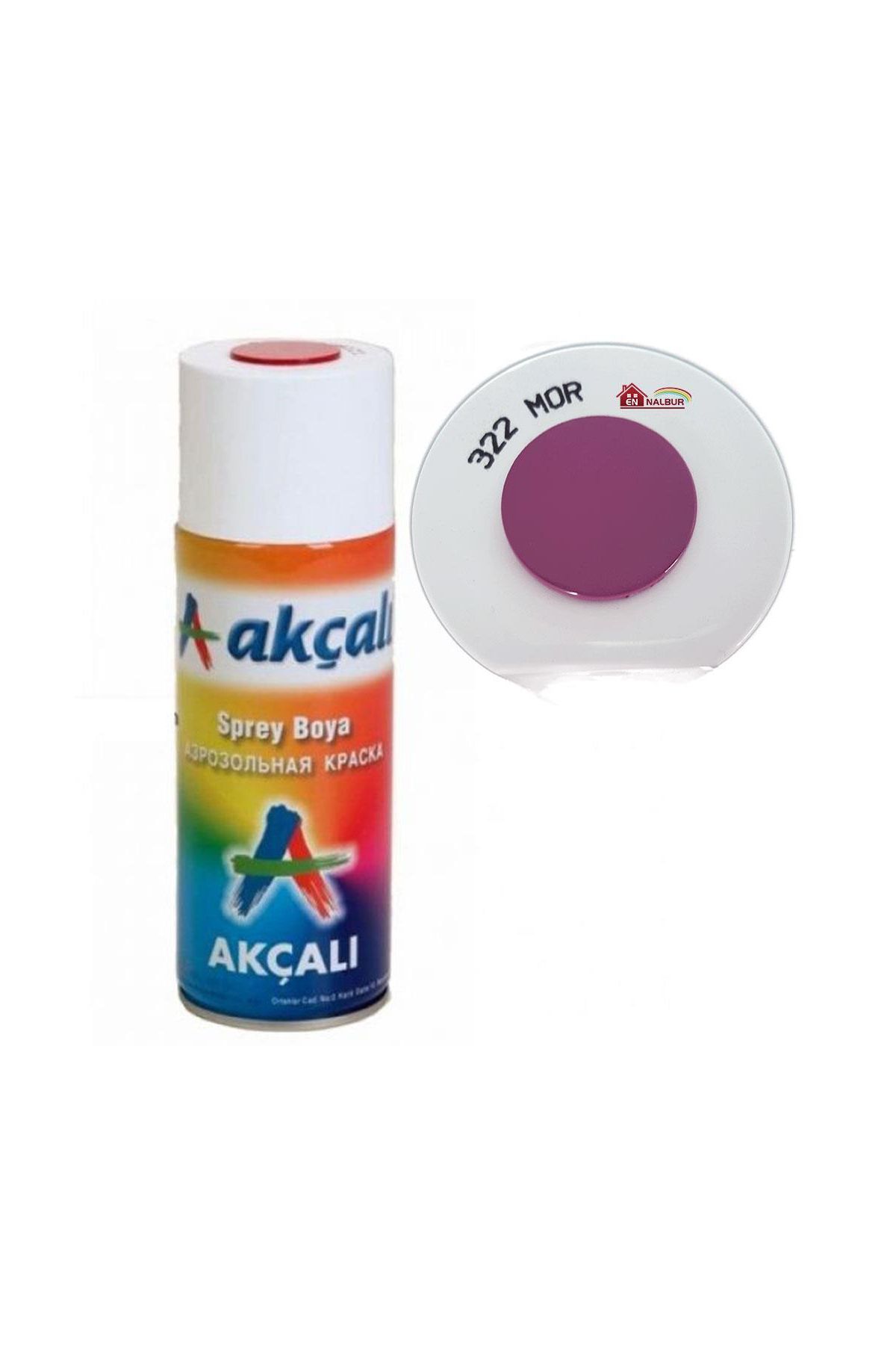 Akçalı Sprey Boya 400 ml 322 Mor