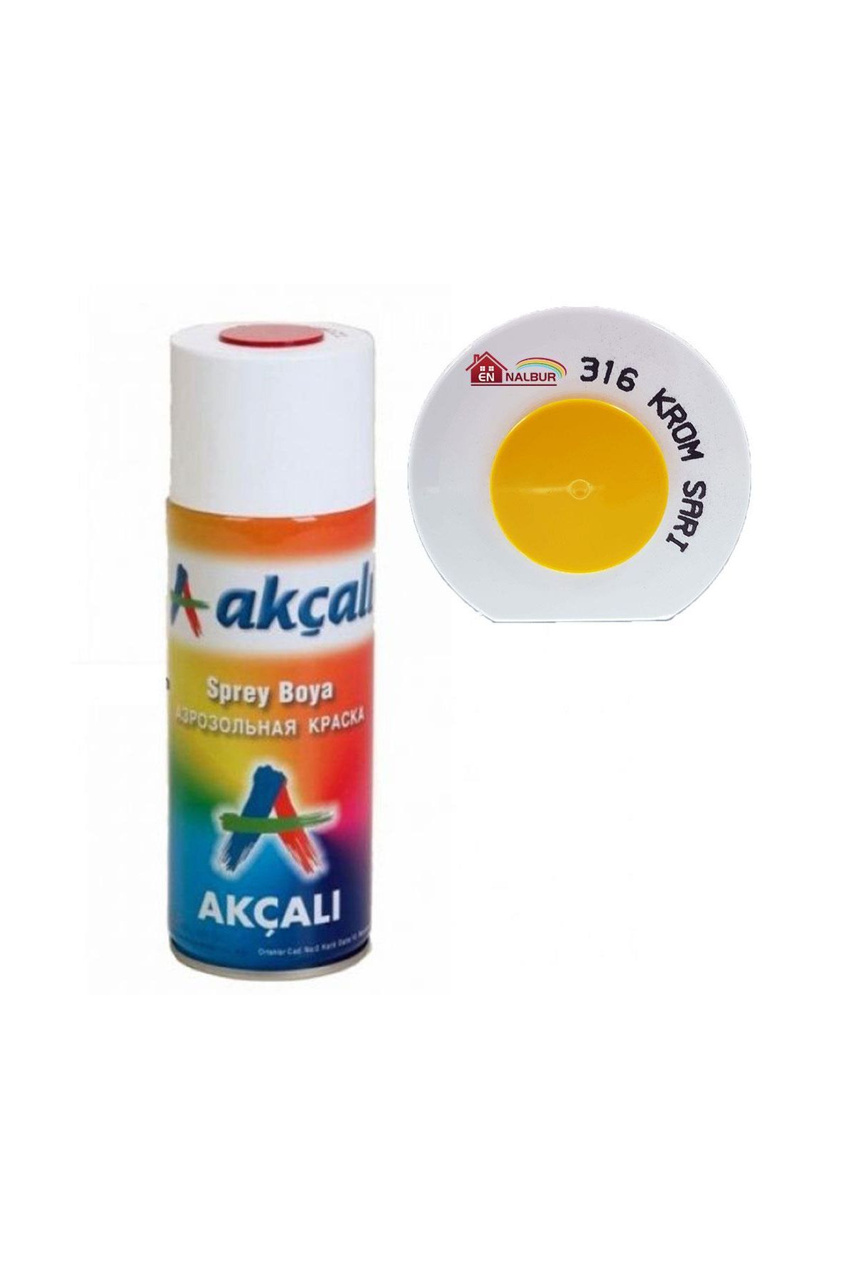 Akçalı Sprey Boya 400 ml 316 Krom Sarı