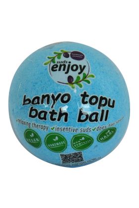 Himalaya Tuzlu El Yapımı Banyo Küvet Topu Sabunu Mavi 90-120 Gr