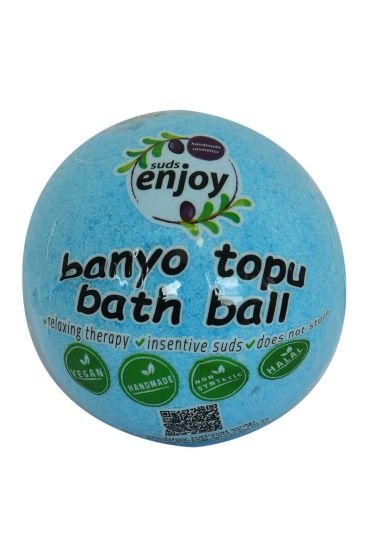 Himalaya Tuzlu El Yapımı Banyo Küvet Topu Sabunu Mavi 90-120 Gr