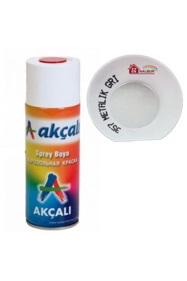 Akçalı Sprey Boya 400 ml 357 Metalik Gri