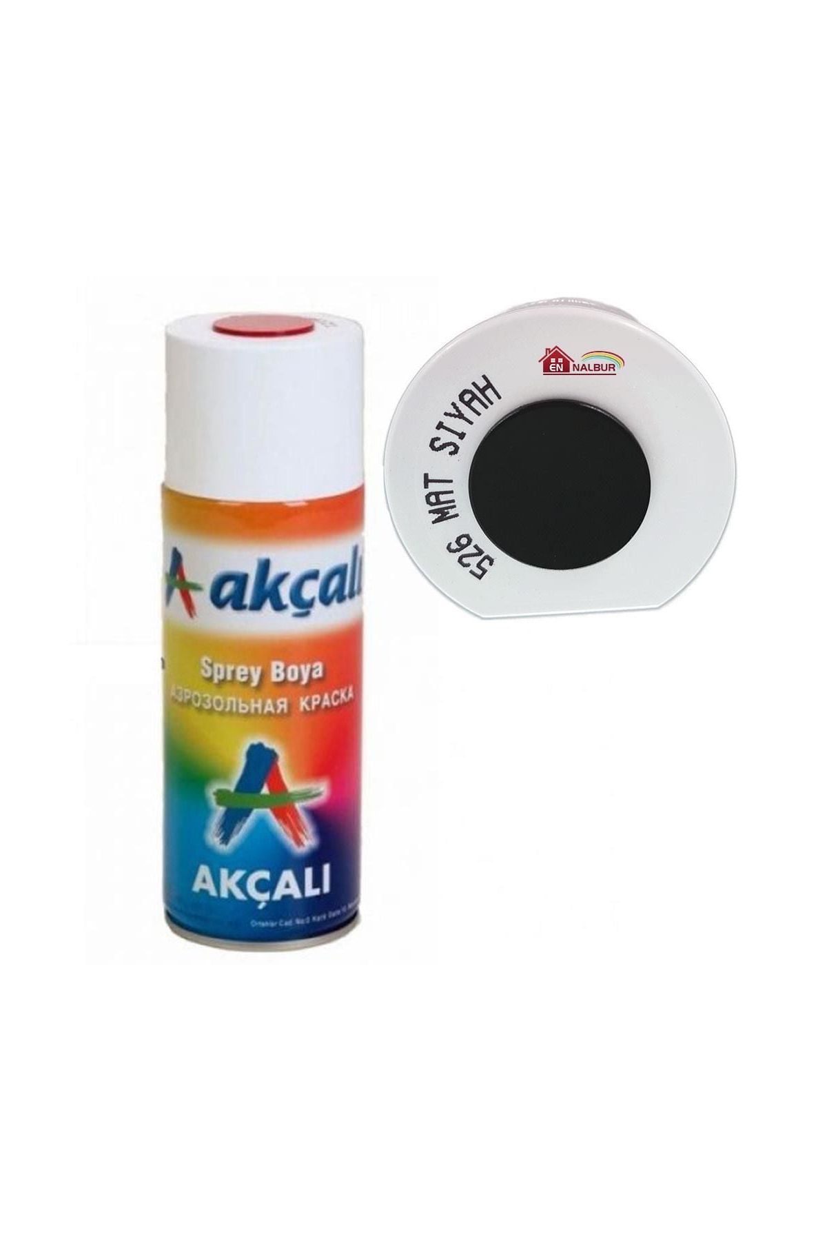 Akçalı Sprey Boya 400 ml 526 Mat Siyah