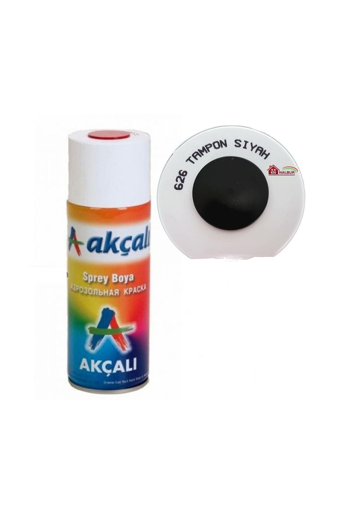 Akçalı Sprey Boya 400 ml 626 Tampon Siyah