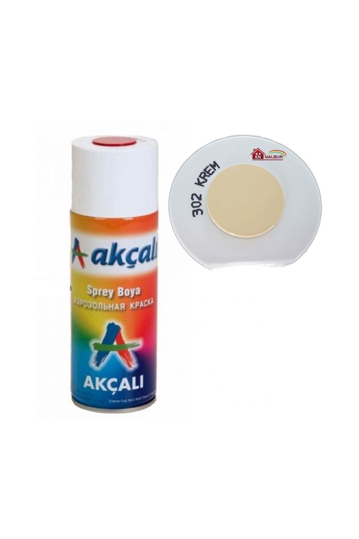 Akçalı Sprey Boya 400 ml 302 Krem