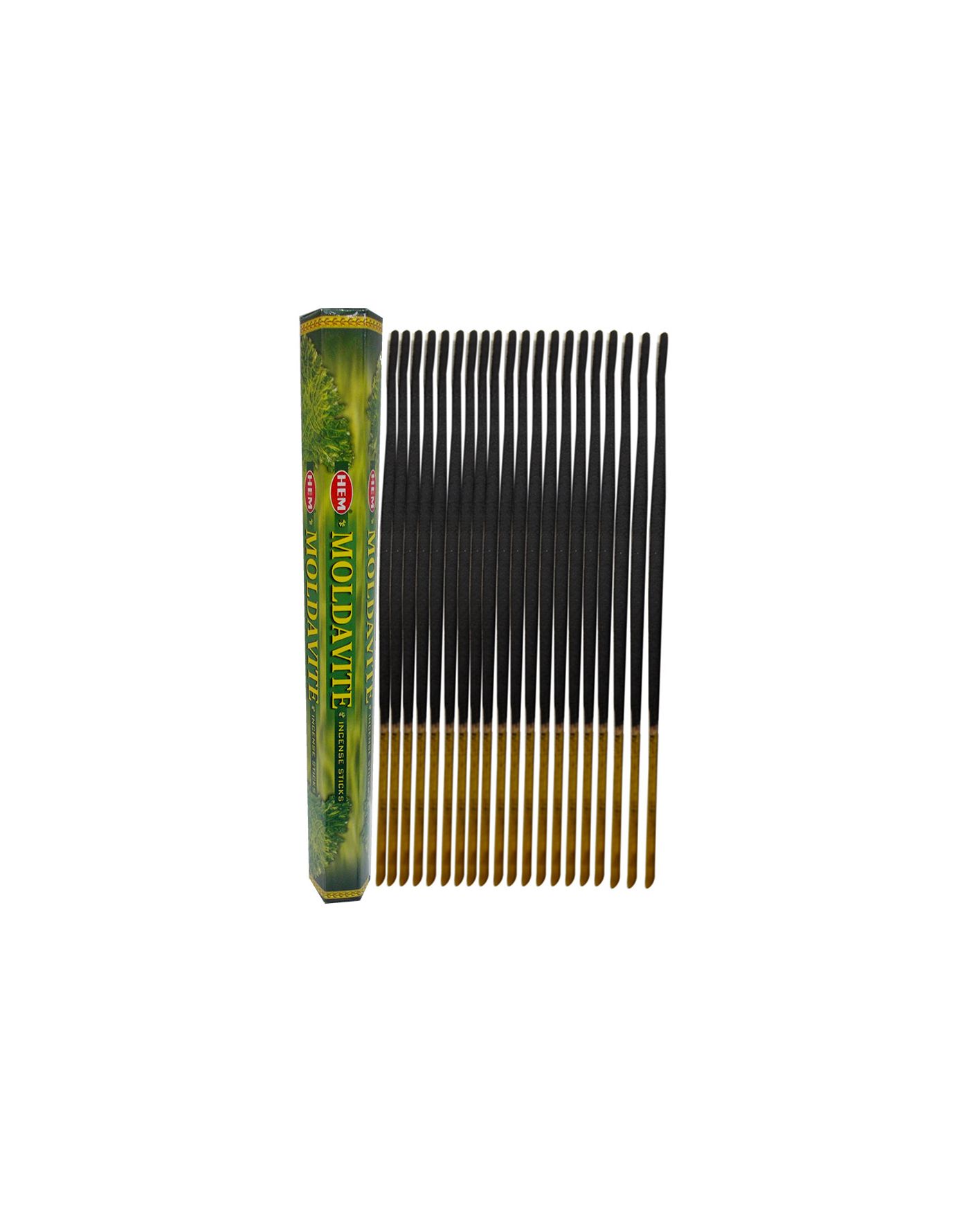 Moldavit Taşı 20 Çubuk Tütsü - Moldavite