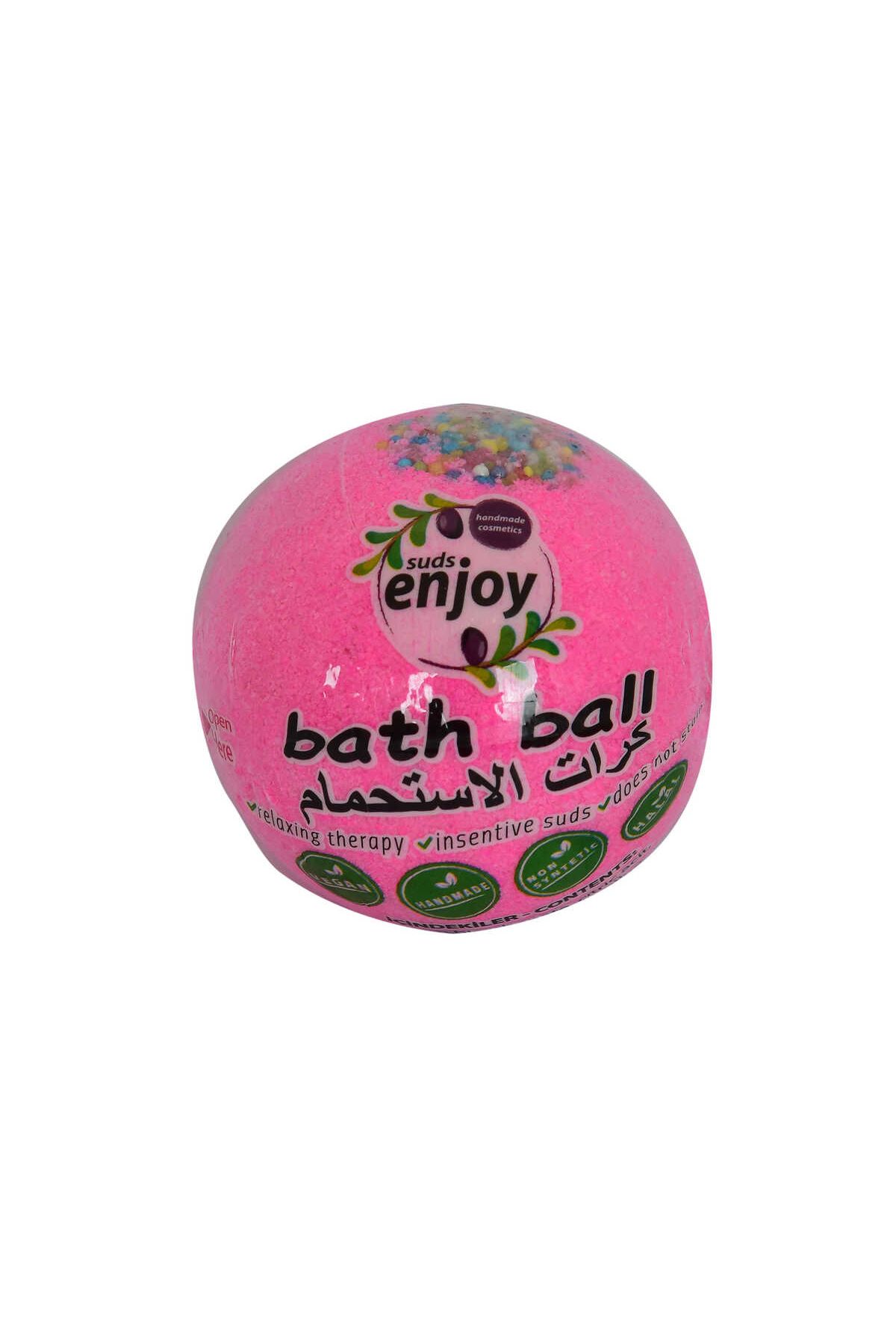 Pembe Düşler El Yapımı Banyo Küvet Topu Sabunu Pembe 90-120 Gr