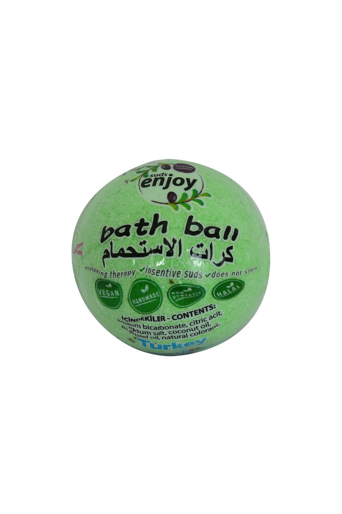 Okaliptuslu El Yapımı Banyo Küvet Topu Sabunu Yeşil 90-120 Gr