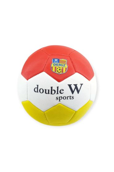 Futbol Topu Dikişli 420 gr No:5 - FB-660-SARI-KIRMIZI