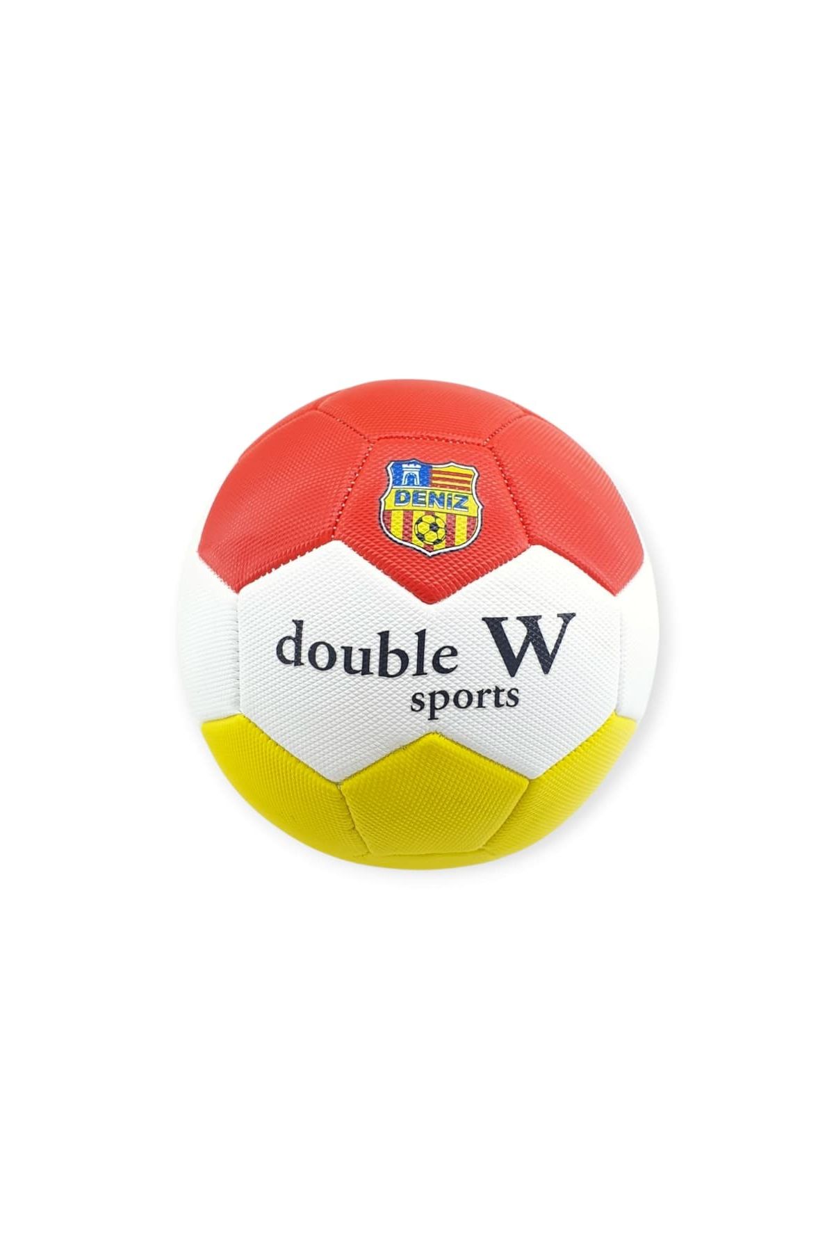 Futbol Topu Dikişli 420 gr No:5 - FB-660-SARI-KIRMIZI