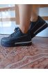 Kadın Yüksek Taban Rahat Şık Günlük  Spor Ayakkabı Siyah Renk