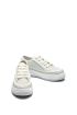 Kadın Yüksek Taban Rahat Şık Günlük Spor Ayakkabı Beyaz Renk