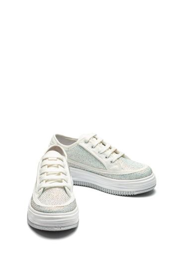 Kadın Yüksek Taban Rahat Şık Günlük Spor Ayakkabı Beyaz Renk