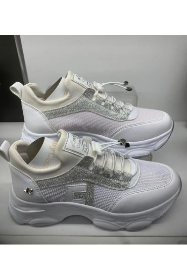 Kadın Yüksek Taban Rahat Şık Günlük Spor Ayakkabı Beyaz Renk
