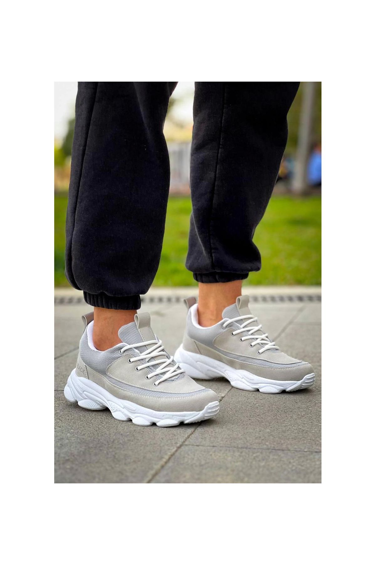 KB-707   Taş Süet Yüksek Taban Bağcıklı Günlük Erkek Ayakkabı