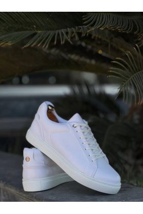 KB-BX1   Beyaz Cilt Yüksek Beyaz Taban Günlük Erkek Ayakkabı