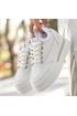 Lulu Beyaz Cilt Bağcıklı Spor Ayakkabı