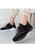 Liney Siyah Rugan Bağcıklı Spor Ayakkabı