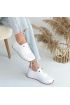 Tone Beyaz Cilt Bağcıklı Spor Ayakkabı