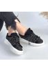Guji Siyah Kot Bağcıklı Spor Ayakkabı