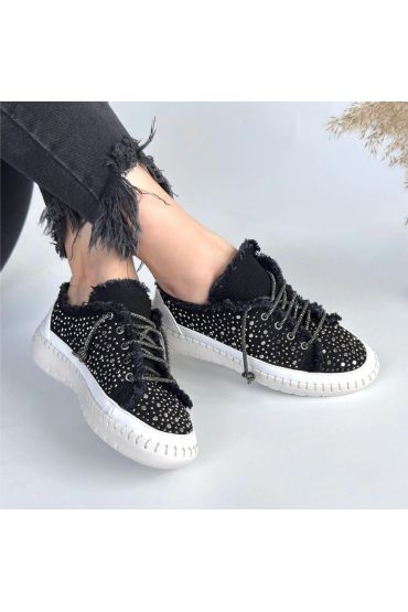 Guji Siyah Kot Bağcıklı Spor Ayakkabı