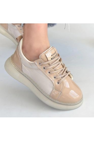 Piona Bej Rugan Bağcıklı Spor Ayakkabı