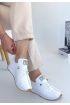 Fiert Beyaz Cilt Bağcıklı Spor Ayakkabı