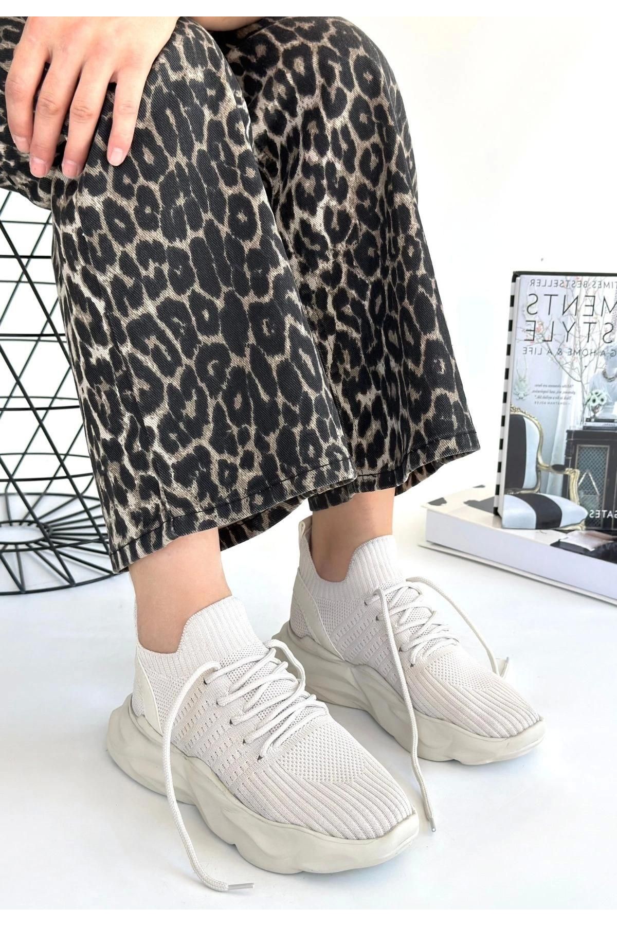 Henta Bej Triko Bağcıklı Spor Ayakkabı