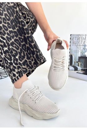 Henta Bej Triko Bağcıklı Spor Ayakkabı