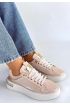 Hley Bej Rugan Paraşüt Detaylı Bağcıklı Spor Ayakkabı