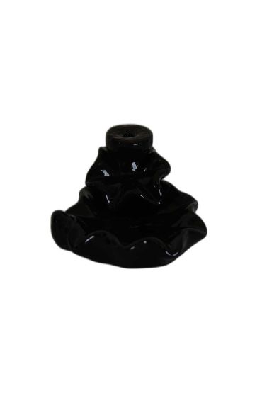 Geri Akış Buhurdanlık Tütsülük Seramik Şelale Siyah Backflow C0919
