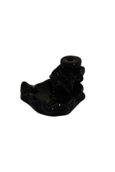 Geri Akış Buhurdanlık Tütsülük Seramik Şelale Siyah Backflow C0919