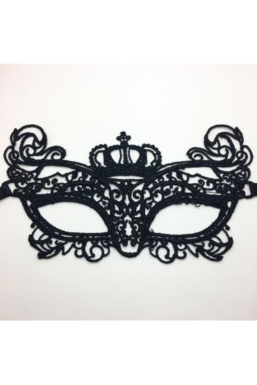 Siyah Renk Dantel Kesim Dantel İşlemeli B Parti Maskesi 9 No