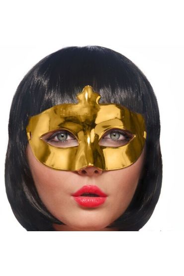 Altın Renk Kostüm Partisi Ekstra Parlak B Maskesi 15x10 cm