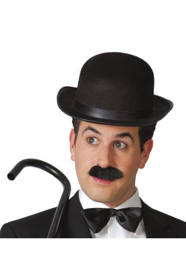 Charlie Chaplin Stil Yetişkin Şapkası – Siyaelon Parti Şapkası