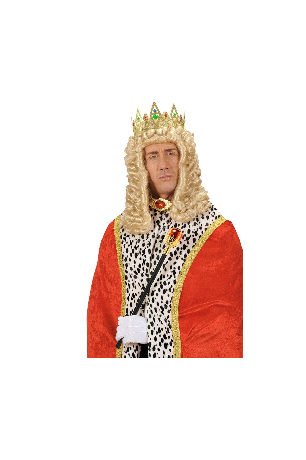 Kırmızı Topuzlu Kral Asası Kraliyet Asası 40 cm