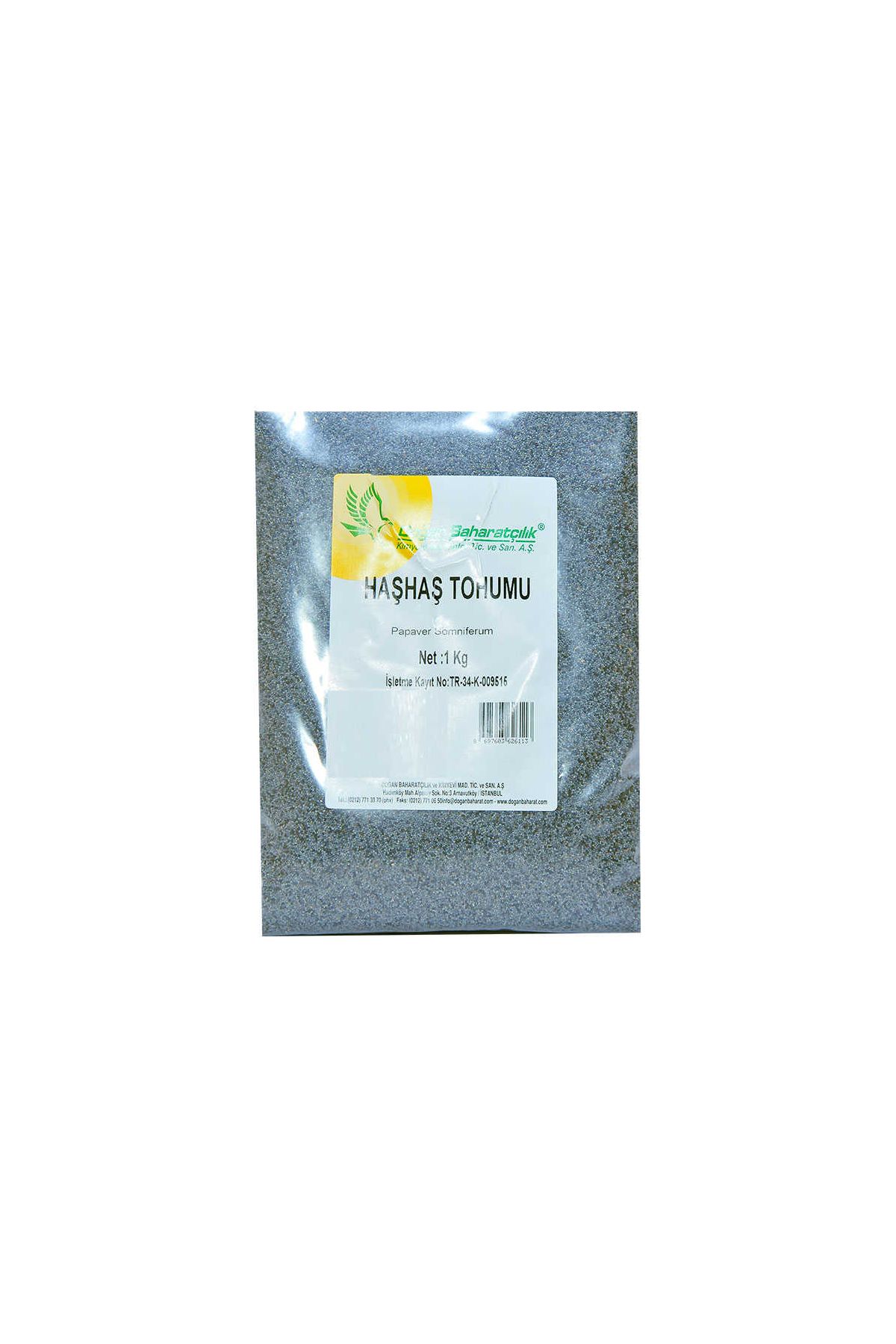 Haşhaş Tohumu Tane Doğal Mavi 1000 Gr Paket