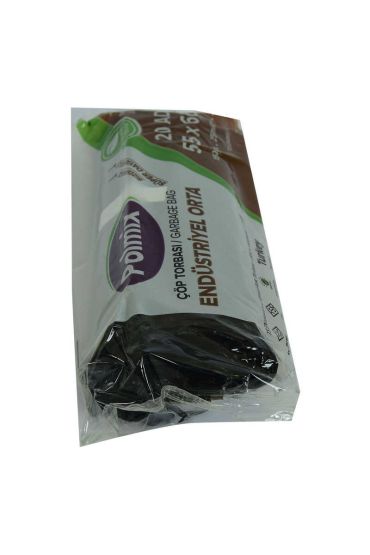 Çöp Torbası Orta Boy 55x60Cm 150Gr 25Mikron 30Lt Siyah Rulo 20 Adet