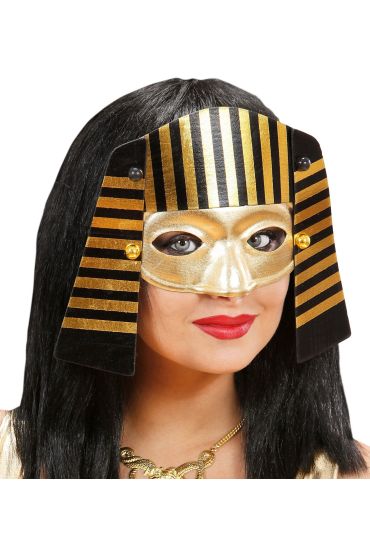 Mısırlı Maskesi Lastik Aparatlı Firavun Maskesi 21x23 cm