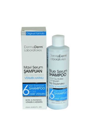 Mavi Serum Şampuanı Saç Güçlendirici (Biotin Panthenol Vitamin E-Keratin) 250 ML