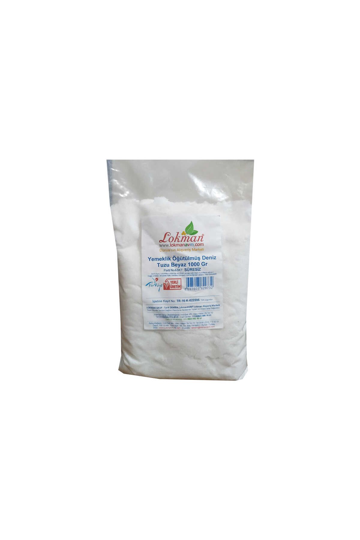 Yemeklik Öğütülmüş Deniz Tuzu Beyaz 1000 Gr