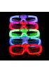 LED Işıklı Glow Pilli Parti Gözlüğü - Glow Efektli 6 Adet 5 Renk