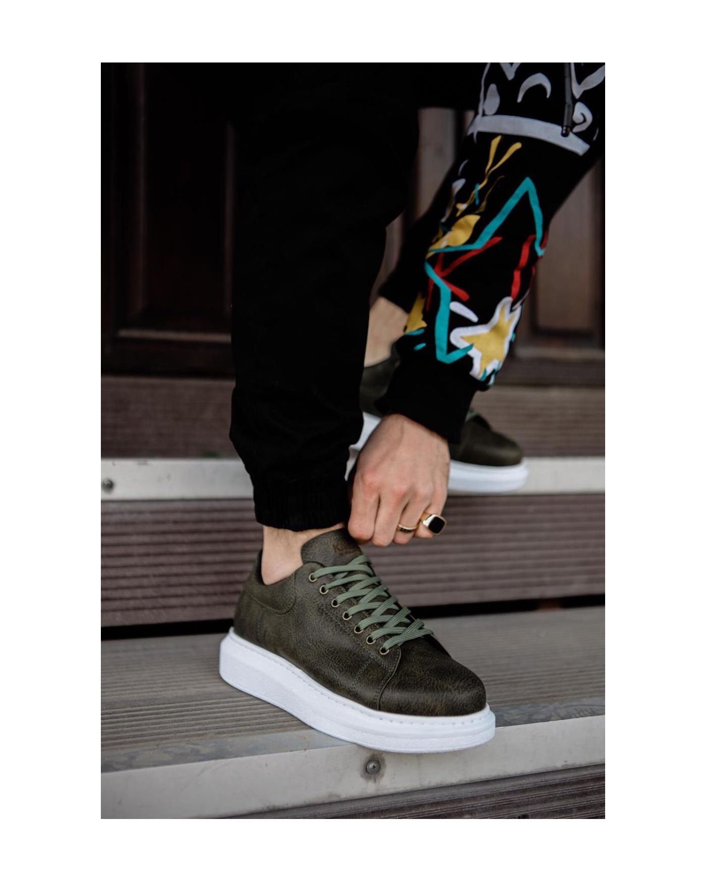 Yüksek Taban Günlük Ayakkabı  Haki