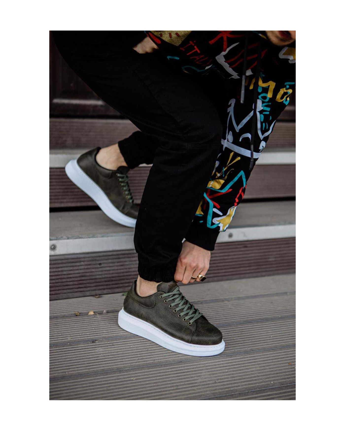 Yüksek Taban Günlük Ayakkabı  Haki