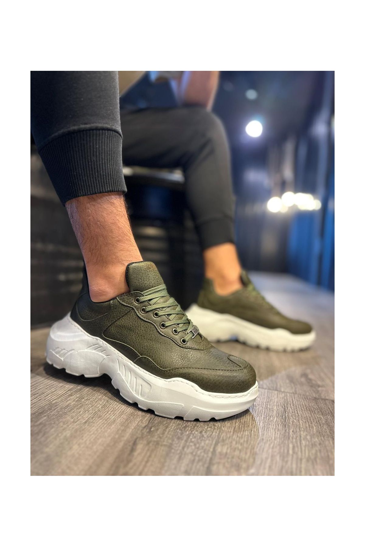 Yüksek Taban Günlük Ayakkabı N Haki