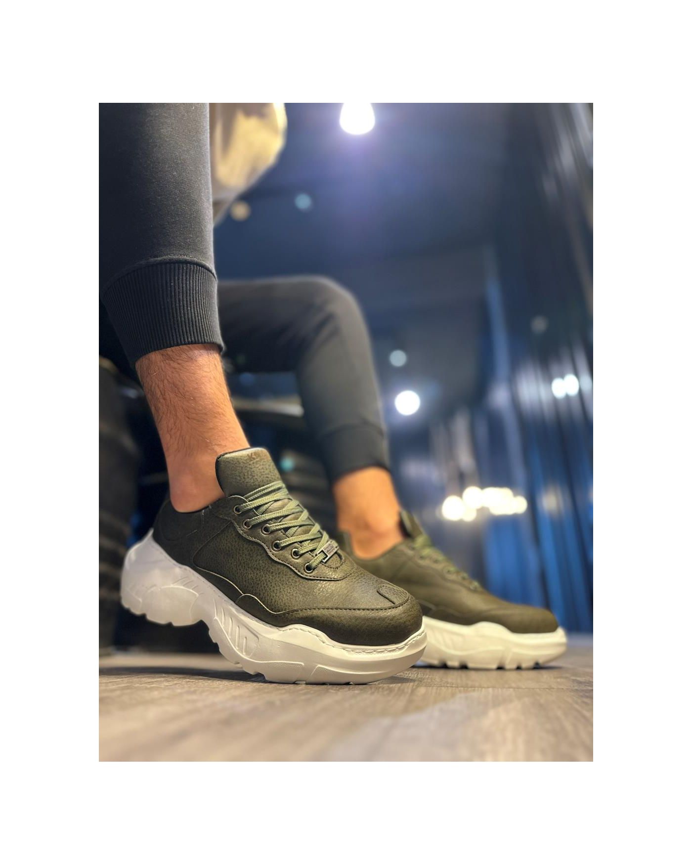 Yüksek Taban Günlük Ayakkabı N Haki