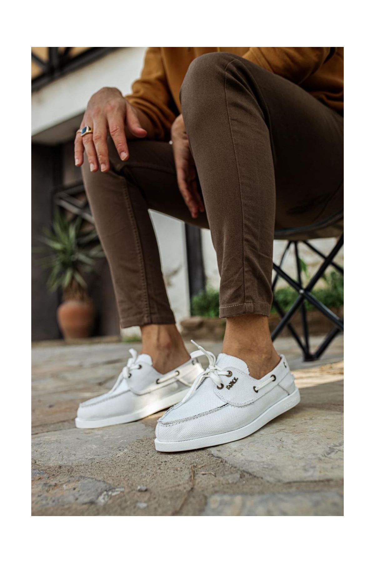 Mevsimlik Keten Ayakkabı  Beyaz