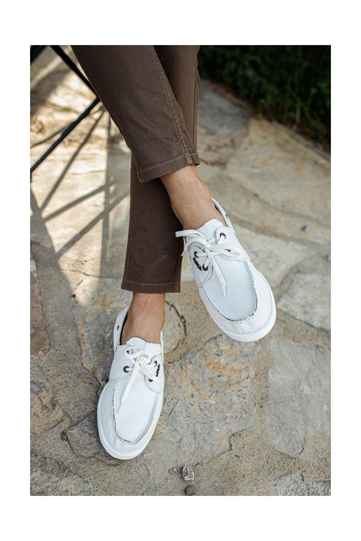 Mevsimlik Keten Ayakkabı  Beyaz